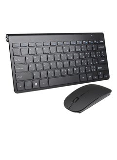 Buy 2.4Ghz Wireless Keyboard & Mouse Combo, Ultra Thin Portable with USB Receiver Compatible Computer, Laptop, Desktop, PC, Mac, And For Windows XP/Vista/7/8/10, OS/Android - Black in UAE