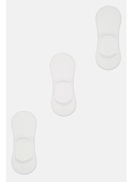 اشتري Men 3 Pairs Solid Foot Socks, White في الامارات