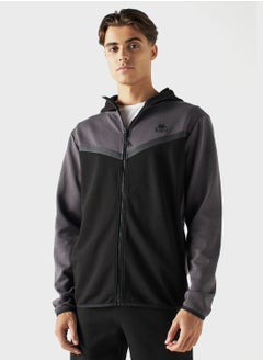 Buy Logo Detail Zip-Through Hoodie in Saudi Arabia