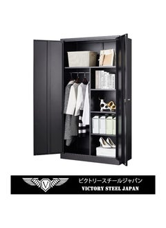 Buy Victory Steel Japan OEM Steel Wardrobe Black in UAE