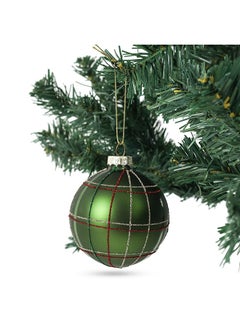 Buy Check Xmas Ball, Multicolour - 8 cm in UAE