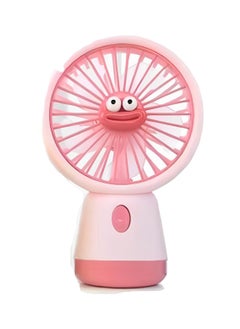 Buy Portable Mini Fan USB Rechargeable Cute 1.5W Small Electric Fan For School ( Pink ) in Egypt