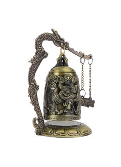 اشتري Vintage Dragon Bell, Vintage Style Bronze Lock Carved Dragon Tibet Buddhist Bell, Chinese Feng Shui Ornament Dragon Bell Buddhist Collectibles Good Luck Bell  for Home Outdoor Indoor Decor في الامارات