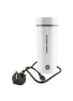 Buy Portable Electric Kettle, Stainless Steel Liner Travel Electric Cup Home Mini Heating Teapot Fast Cooking Single Cup Water Heater 350ml Hot Water Bottle (White) in Saudi Arabia