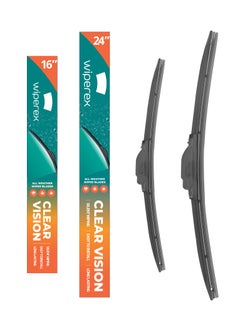 Buy WiperEx Wiper Blades for Toyota RAV4 2009 2010 2011 2012 2013 2014 2015 24" + 16" All Weather, Uniform Wiping, Premium Rubber, Perfect Fit, Silent, Reduced Wind Lift, No Marks (Set of 2) in UAE