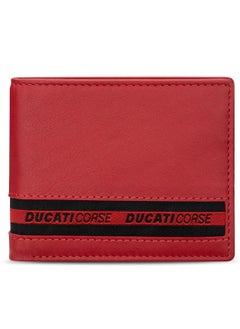 Buy Ducati Corse Nastro Red Genuine Leather Wallet For Men - DTLGW2201103 in Saudi Arabia