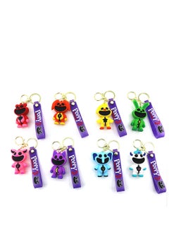 Buy New SmilingCritters Chapter 3 CatNap Keychain,Smiling Critters Keychain,Cute CatNap Cartoon Anime SmilingCritters Keychain Toy for Game Fans Kids Birthday Gift 8pcs in Saudi Arabia