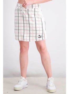 اشتري Women Sportswear Fit Tennis Skirts, White Combo في الامارات