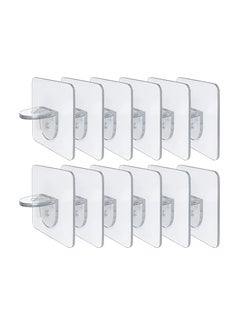 Buy Self Adhesive Shelf Bracket, Clear Plastic Shelf Stickers, Adhesive Shelf Support Pegs Without Drilling, Support Shelves for Cabinets, Kitchen Furniture, Bookshelves, Shelf Holder 6x6cm in Egypt