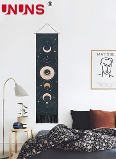 اشتري Boho Hanging Tapestry,Wall Hanging Sun And Moon Tapestry,Vertical Aesthetic Tapestry Mysterious Art Long Tapestries For Room 32.5x130cm في السعودية