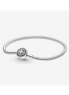 اشتري Pandora Moments Halo Snake Chain Bracelet في الامارات