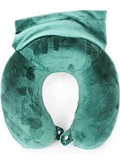 Buy Comfy Neck Support Soft Memory Foam Large Travel Neck Pillow U-Shape For Car, Travel, Office,Airplane and Gifts - Green in Egypt