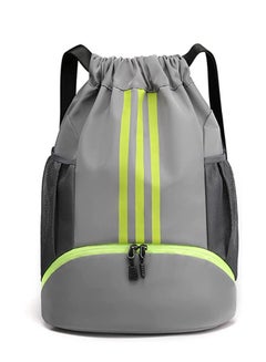 Buy Drawstring Backpack Bag Gym Sack String Men Women Basketball Bundle Pocket Student School Football Storage Large Capacity Fitness in UAE
