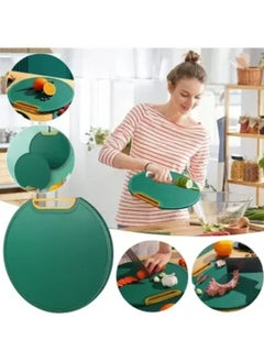 Buy Large Flexible Plastic Cutting Board for Kitchen, Dishwasher Safe, Easy Grip Handle, Space Saving, Ergonomic Design in Egypt