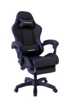 Buy Video Gaming Chair with Headrest and Lumbar Cushion Adjustable Desk Chair, Ergonomic Office Chair Computer Desk Chair Gaming Chairs Black in Saudi Arabia