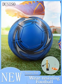 Buy Soccer Ball Size 5 High Quality Football for Training Playing Waterproof And Wear Resistant Football for Official Matches with Air Pump Net bag and Ball Needles Indoor Outdoor Game Soccer Ball in Saudi Arabia