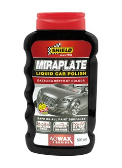 اشتري Shield Miraplate High-Gloss Liquid Car Polish 500ml - Dazzling Depth of Colour, AO Wax Series Model SH44 في السعودية