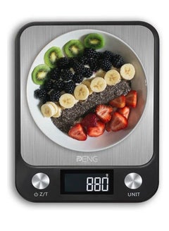 Buy Digital LCD Kitchen Food Scale 10kg Black 22.5X16.5X1.9centimeter in UAE