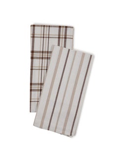 اشتري White stripe & checks print Kitchen Towel في الامارات