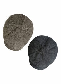 Buy 2 Pack Newsboy Hats for Men Classic 8 Panel Wool Blend Gatsby Ivy Hat in UAE