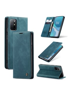 Buy CaseMe Oneplus 8T Case Wallet, for Oneplus 8T Wallet Case Book Folding Flip Folio Case with Magnetic Kickstand Card Slots Protective Cover - Green in Egypt