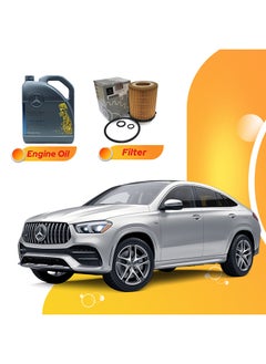 اشتري Gle53 9 Liters 5W40 Mercedes Oil And Original Filter في الامارات