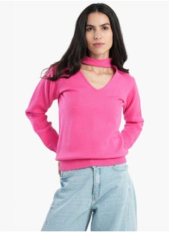 Buy Choker Neck Knitted Jumper in Egypt