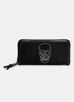 Buy Diamond Skull Pattern Suede Wallet in Egypt