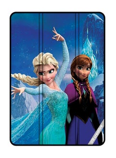 Buy Protective Smart Folio Flip Case Cover For Samsung Galaxy Tab S8 Frozen Anna And Elsa Design Multicolour in UAE