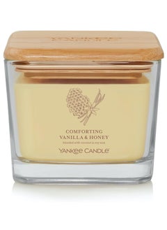 Buy Comforting Vanilla And Honey Well Living Collection Medium Square Candle 11.25 Oz in Saudi Arabia