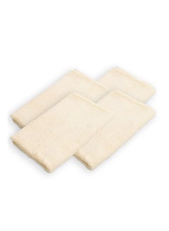 Buy Hand Plain Towel Set of 4 (30x30cm) Off White in Egypt