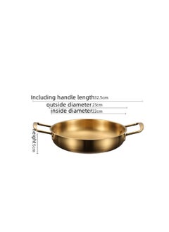 Buy New Stainless Steel Flat Bottomed Dry Pan in UAE