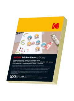 Buy A4 Sticker Paper (210X297mm) Glossy - 100 sheets in Saudi Arabia