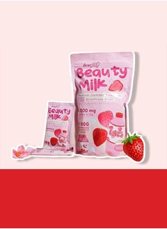 Buy ‏‏Beauty Milk Premium Japanese Strawberry Glutathione drink 180g in Saudi Arabia