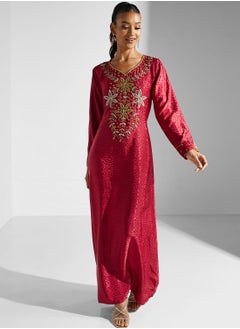 اشتري Embellished Embroidered Jalabiya في الامارات