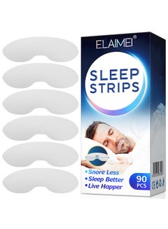 Buy ELAIMEI Anti Snoring Sleep Strips Disposable Mouth Strips Tape Reduce Mouth Dryness Sore Throat Snoring Solution 90pcs in UAE