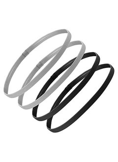 Buy 4 Pieces Thick Non-Slip Elastic Sport Headbands Football Hair Headbands for Women and Men in UAE