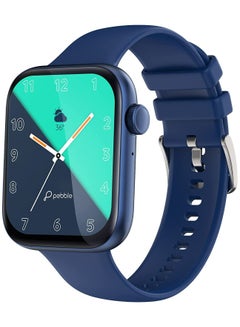 Buy smartwatch for men and women 2.05 inch screen bluetooth calling heart rate & oxygen monitor, IP67 water resistant, metal body sports mode fitness tracker, AI assistant for Android & iPhone Ocean Blue in UAE