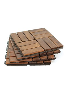 Buy Hometaste Wooden Decking Tiles - Hardwood Wood Flooring Deck Wood Decking Tiles, Floor Tiles, Office Floor Tiles, Home Floor Tiles, Diy Tiles, Garden Tiles(31Cm×31Cm×3Cm) in UAE