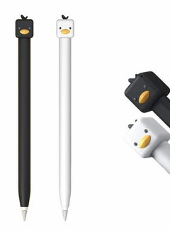 اشتري Soft Case for Apple Pencil 2nd Generation, Cute Duck Design Silicone Stylus Holder Cover, Protective Cover Accessories, 2pcs في الامارات