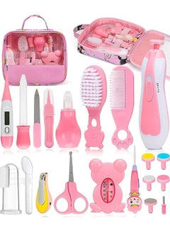 اشتري Baby Health & Beauty Set, 20-in-1 Baby Electric Nail Trimmer Set Newborn Toddler Health Kit For Newborns, Toddlers, Babies Boys, Girls, Kids Barber Tools (Pink) في السعودية