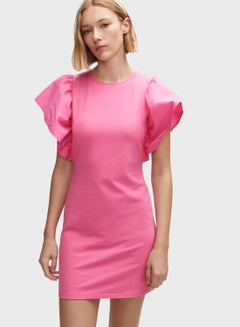 Buy Balloon Sleeve Bodycon Dress in UAE