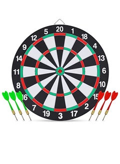 Buy Double Side Dartboard Family Game Set, Regulation Size High Quality Flocking Dart Board Of 15 Inch And 6 Steel Tip Darts, For Family And Friends, Enjoy Leisure Sport At Office Home Indoor Outdoor in UAE