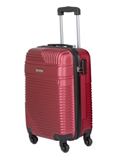 اشتري Hard Case Suitcase Luggage Trolley for Unisex ABS Lightweight Travel Bag with 4 Spinner Wheels KH120 Burgundy في الامارات