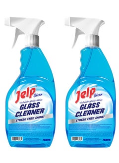 Buy Jelp Clean Window & Glass Cleaner 750ml Pack of 2 in UAE