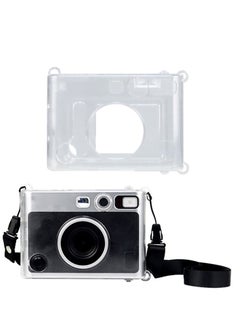 Buy Clear Case for Fujifilm Instax Mini EVO Instant Film Camera Crystal Hard Shell Cover with Removable Shoulder Strap in UAE
