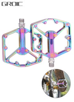 اشتري Mountain Bike Pedals MTB Pedals Bicycle Flat Pedals Aluminum Bearing Lightweight Platform for Road Mountain BMX MTB Bike في السعودية