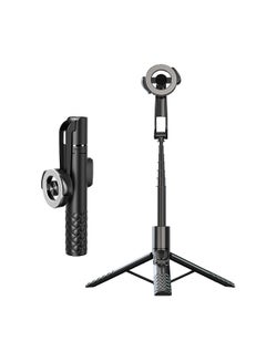 Buy 51.2-inch Magnetic Selfie Stick Desktop Tripod with 360°Rotatable Magnetic Phone Clip 7 Sections Telescoping with Magnet Ring & Remote Control Compatible with iPhone 15/14/13/12 Android Smartphone in UAE