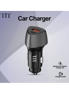 Buy TIT T61 Car PD Charger 38W Car Mobile Charger Charge Faster Qualcomm Quick Charge 3.0 For IOS and Android in Saudi Arabia