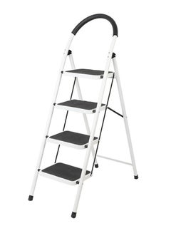 اشتري Power Industrial Home Ladder Folding Domestic Stepladder Safety Multi-function Household 4 Steps White في الامارات